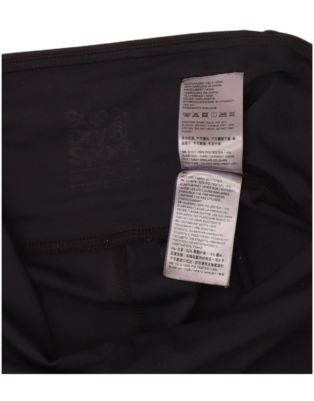 Superdry Graphic Leggings til kvinder UK 14 Medium Black Polyester