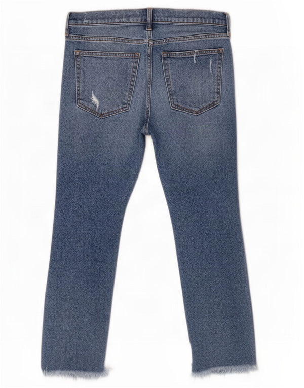Gap Womens Distressed Cropped Jeans W28 L24 blå bomuld