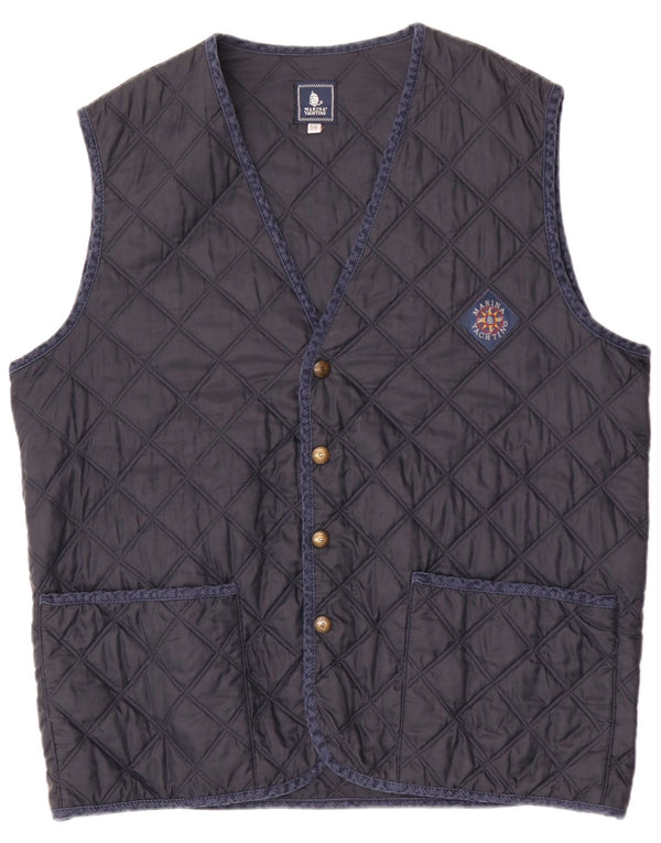 Marina Yachting Herre Quiltet Gilet IT 56 3XL Navy Blue Polyamid