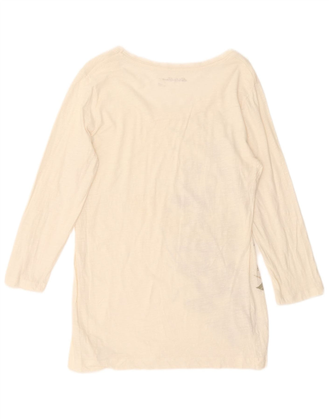 Eddie Bauer Dame Tunika Top UK 12 Medium Off White Floral
