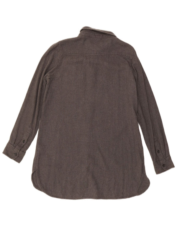 Fat Face Dame Skjortekjole UK 10 Small Grey Cotton