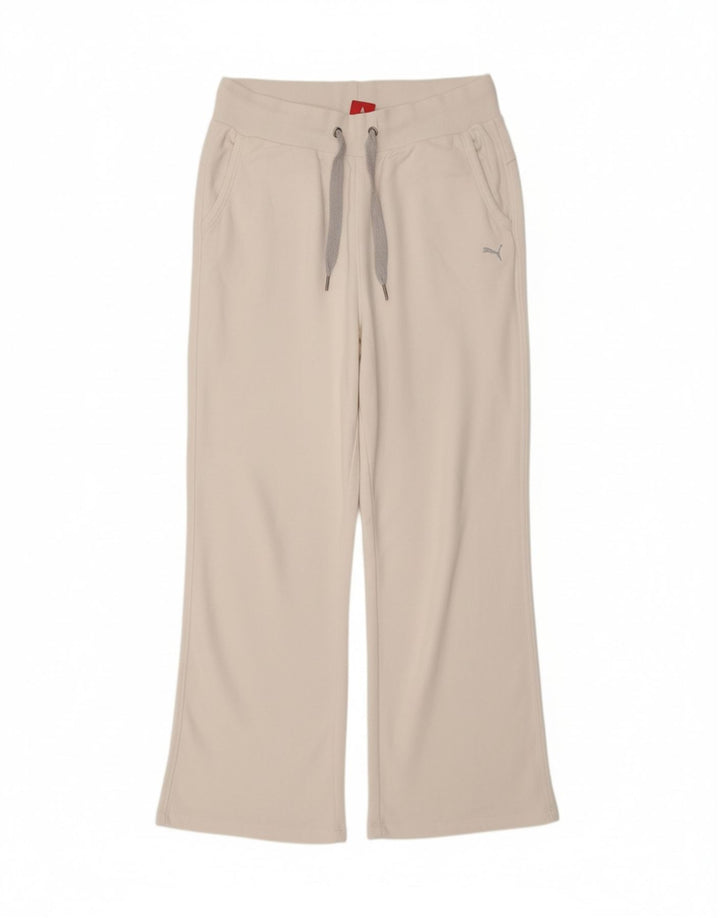 PUMA Womens Tracksuit Trousers UK 16 Large White Cotton