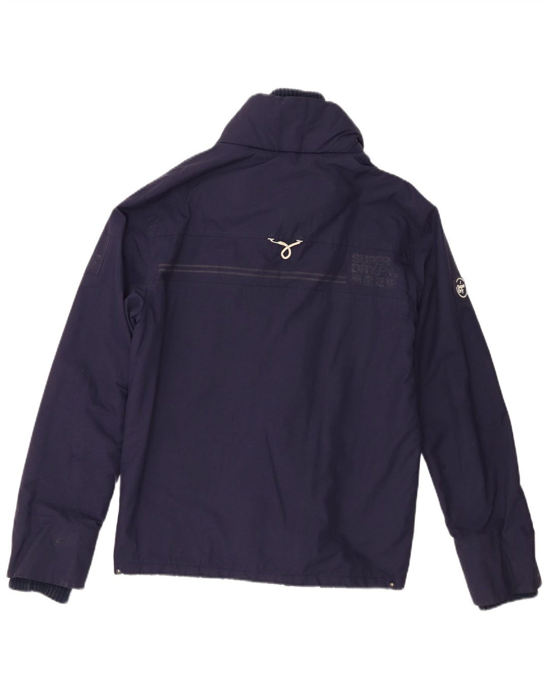 Superdry Windtrekker Windbreaker Jacket til kvinder UK 10 Small Navy Blue