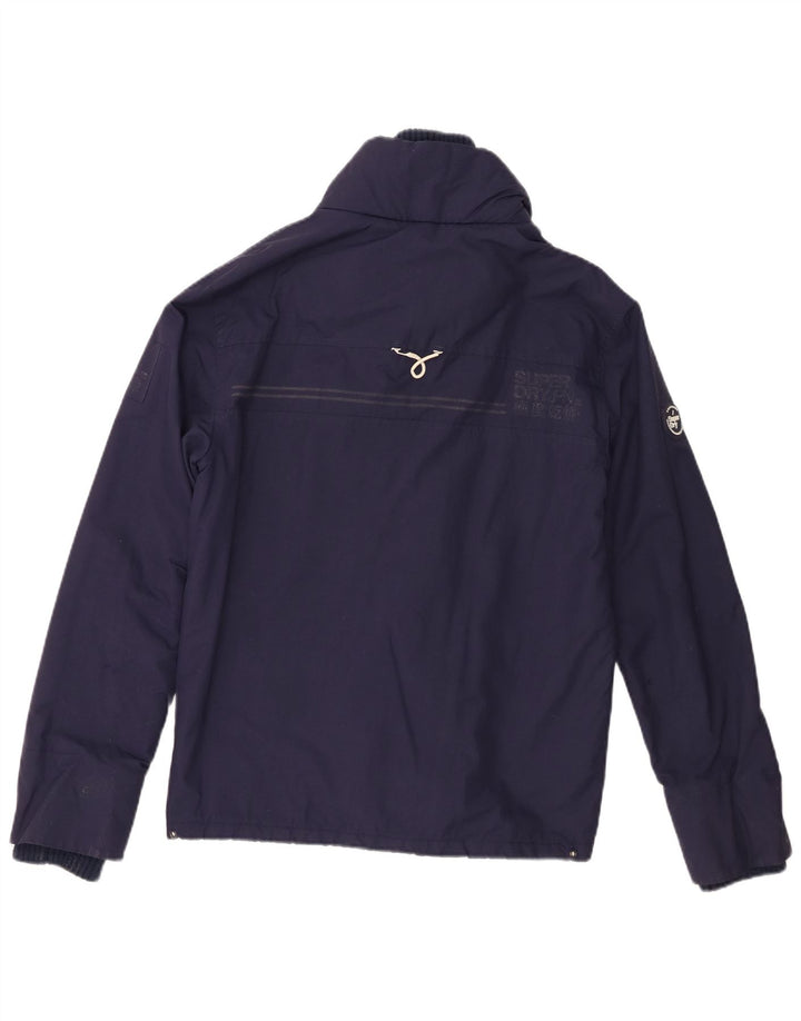 Superdry Windtrekker Windbreaker Jacket til kvinder UK 10 Small Navy Blue