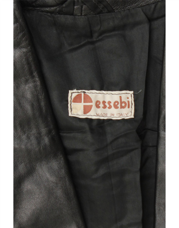 VINTAGE Womens Leather Jacket UK 18 XL Black Leather Vintage Vintage and Second-Hand Vintage from Messina Hembry 