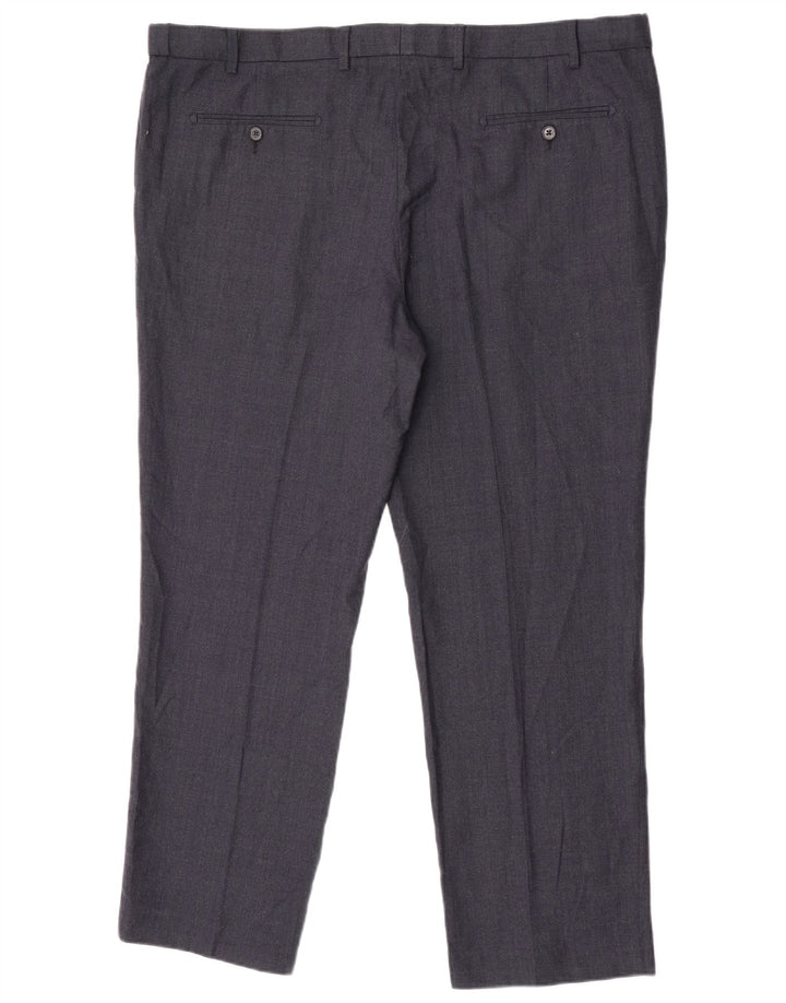 Marks & Spencer Herre Regular Fit Suit Bukser W44 L31 Marineblå Uld