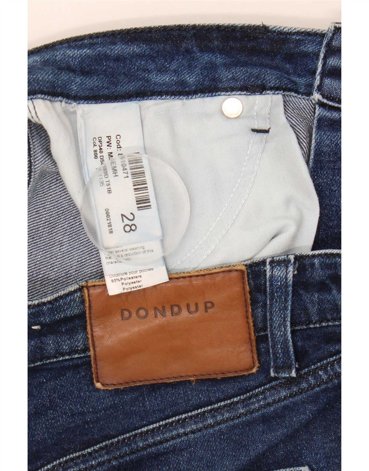 Dondup Dame Straight Jeans W28 L27 Marineblå Bomuld