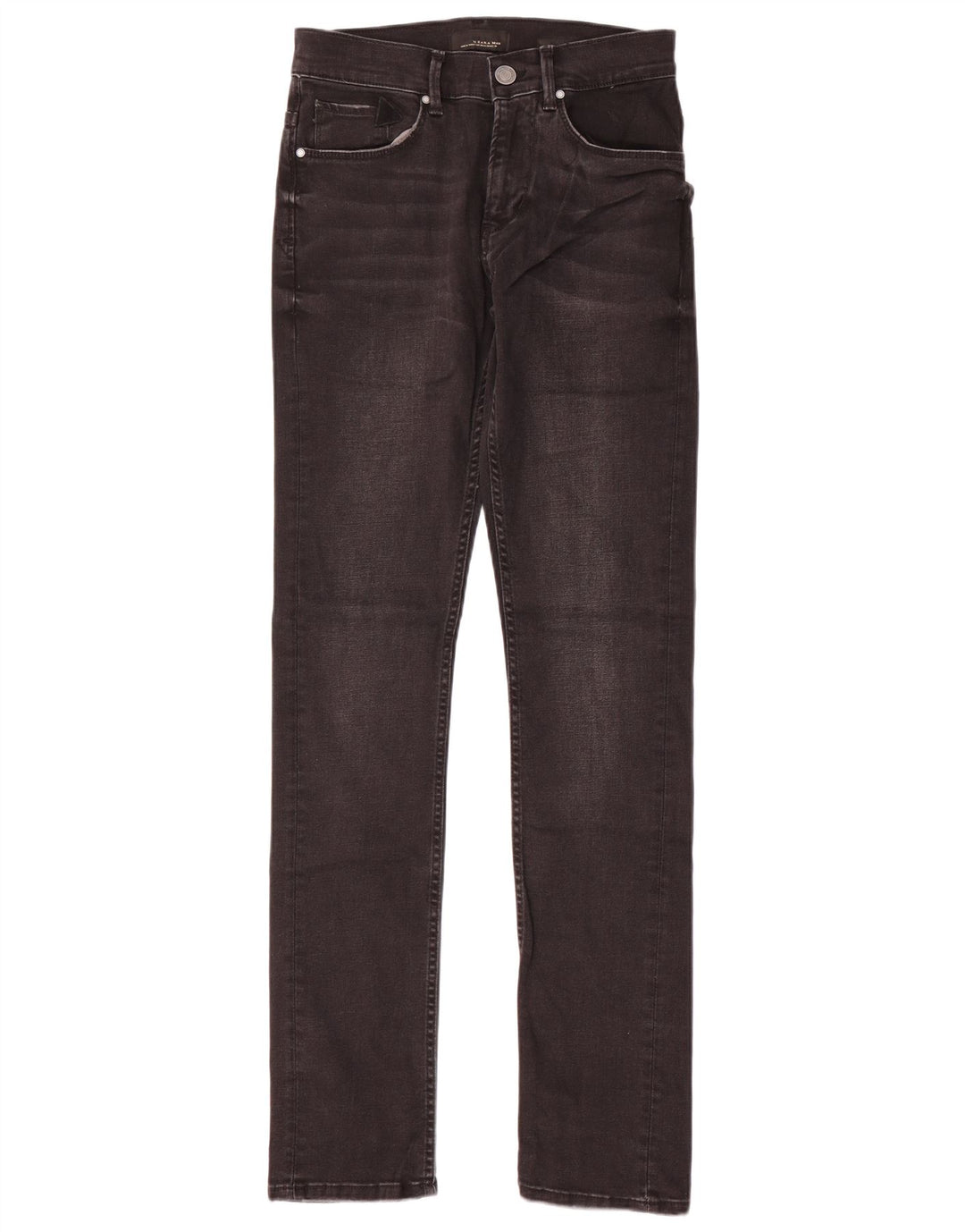 Zara Herre Slim Jeans EU 38 Small W30 L33 Sort Bomuld