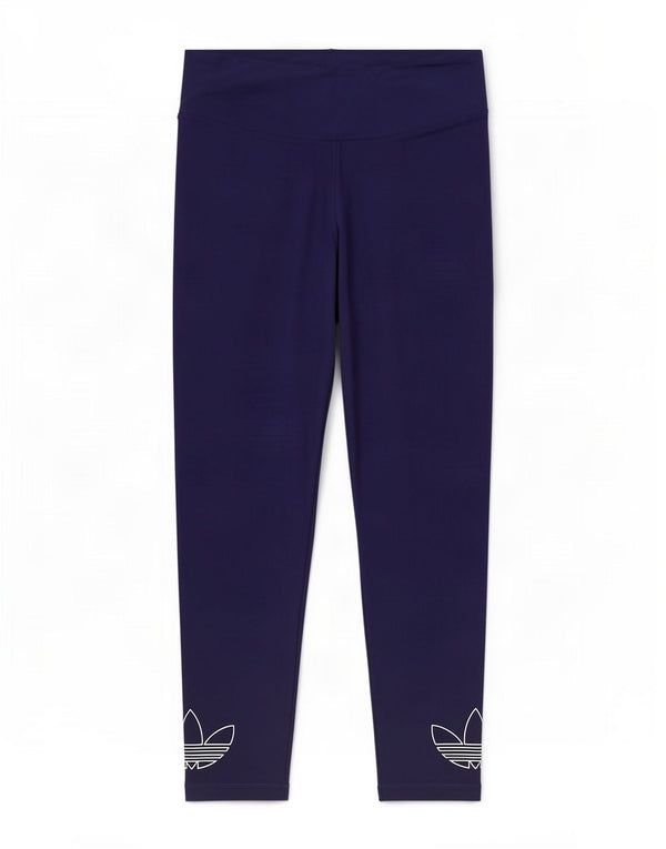 Adidas Womens Graphic Leggings UK 28/30 3XL Navy Blue Cotton