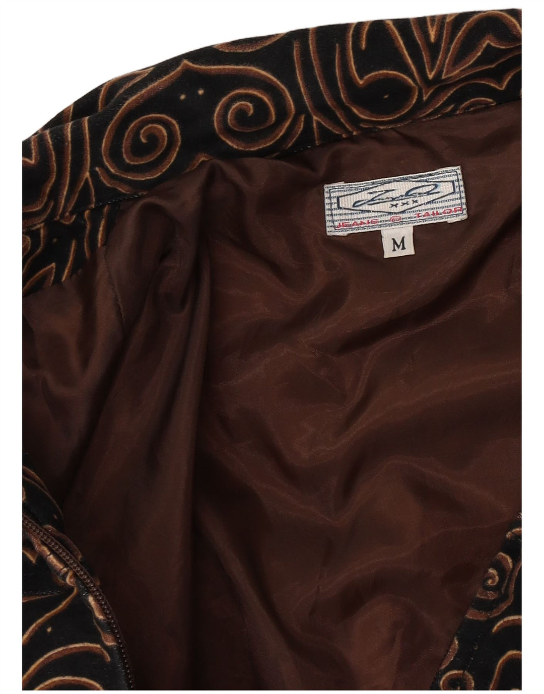 Vintage Kvinder Utility Jacket UK 14 Medium Black Paisley