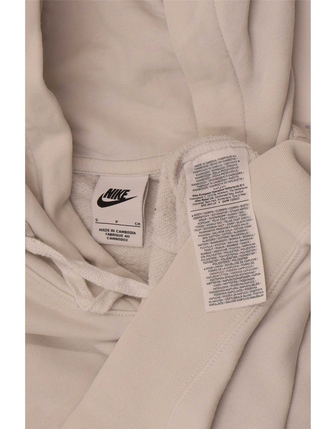 Nike hættetrøje til mænd, lille hvid bomuld