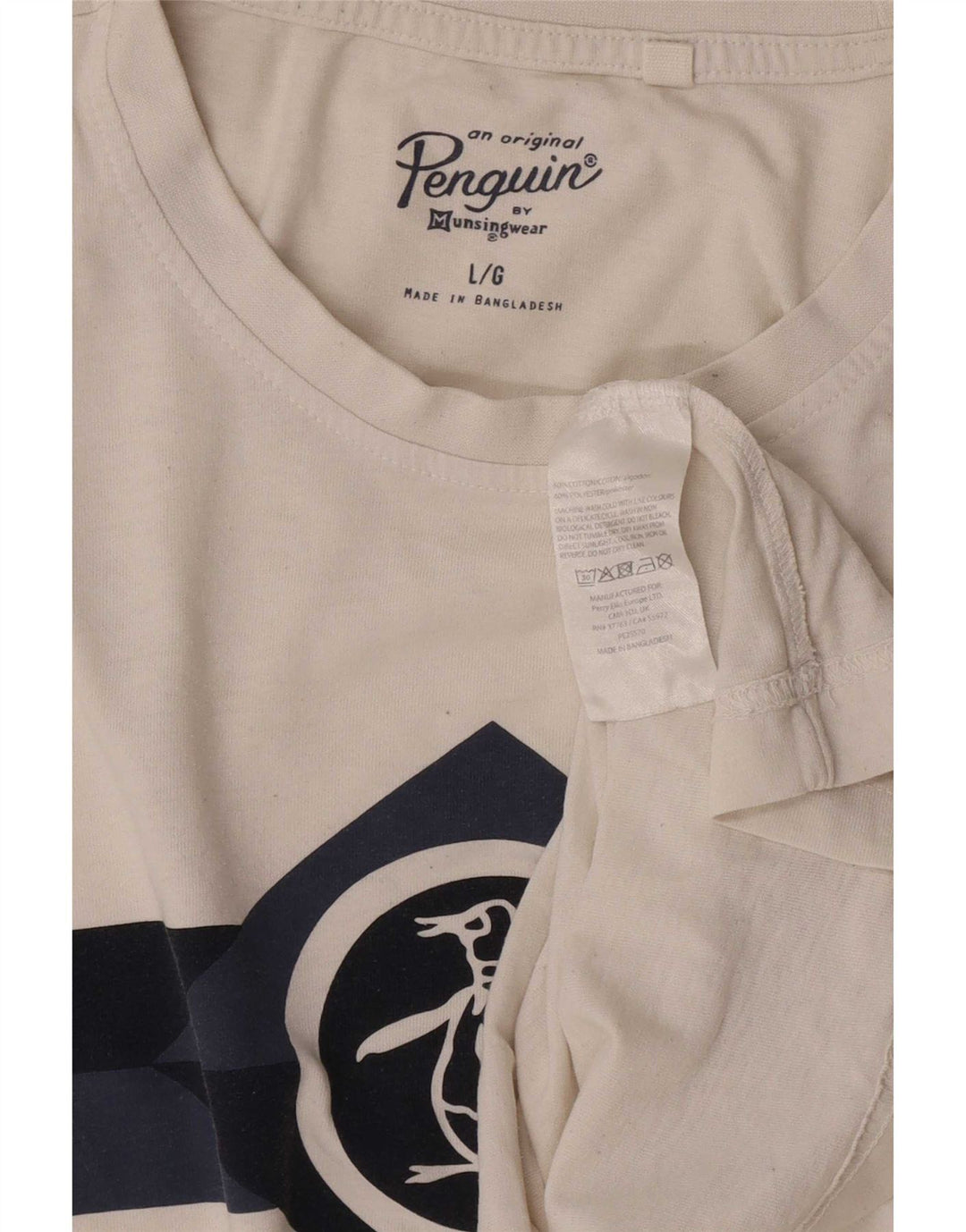 Penguin Herre grafisk T-shirt Top Stor Hvid Bomuld