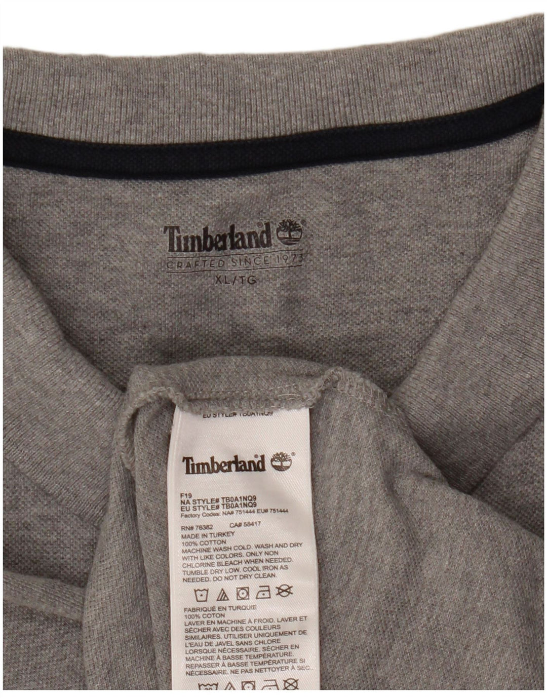 Timberland herre poloshirt XL grå bomuld