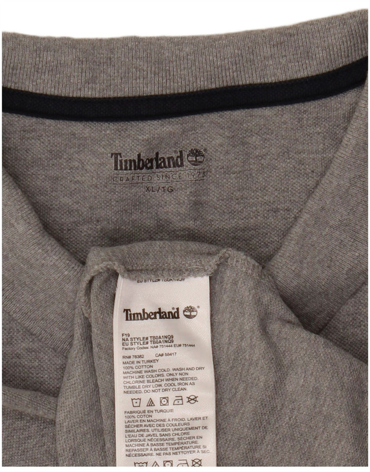 Timberland herre poloshirt XL grå bomuld