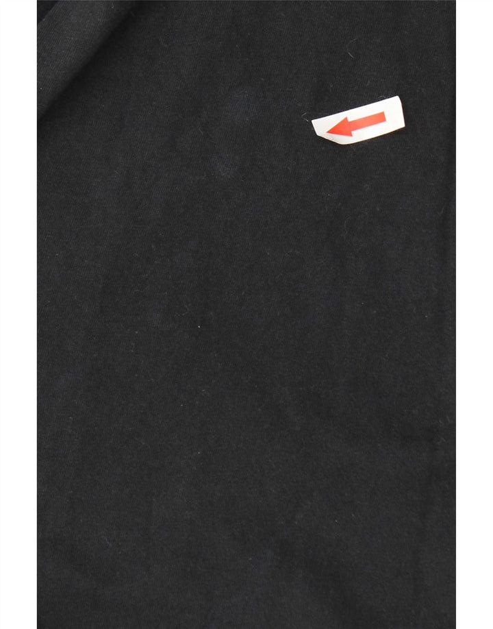 Nike Dame Grafisk Top Langærmet UK 10 Small Black Bomuld