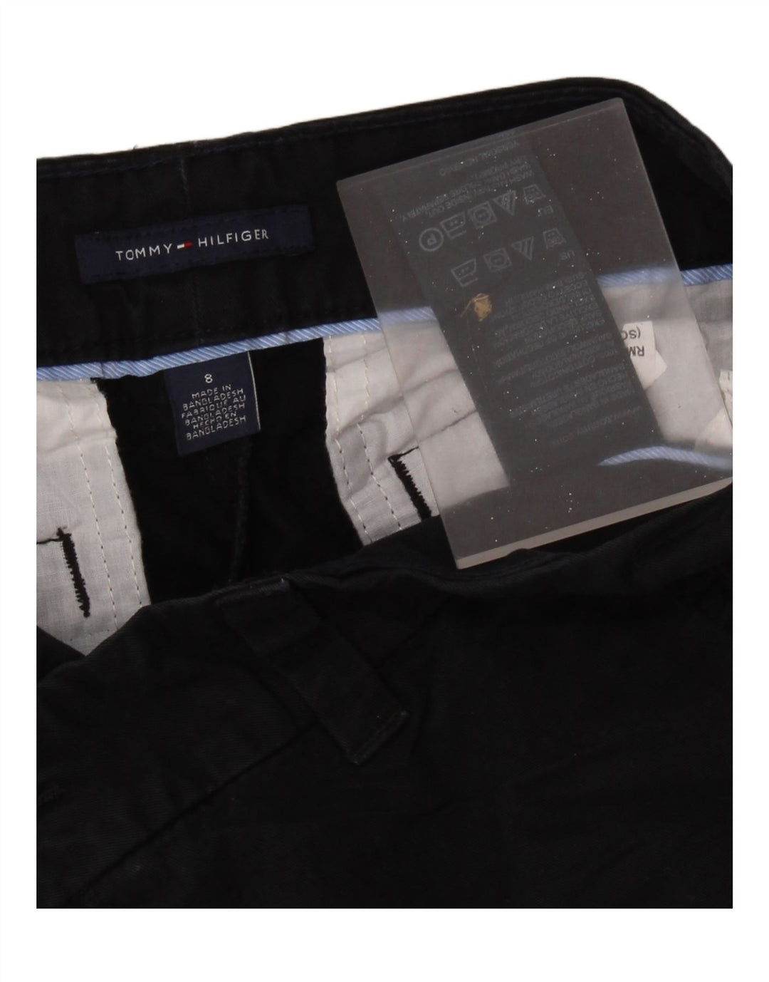 TOMMY HILFIGER Chino Shorts til kvinder US 8 Medium W32 Sort Bomuld