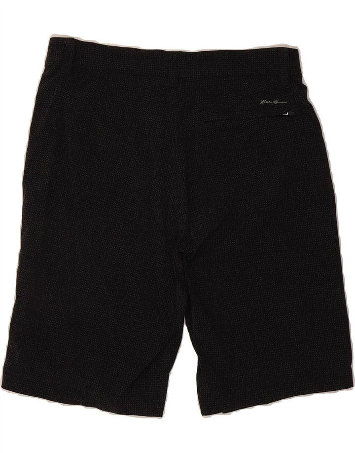 EDDIE BAUER Mens Chino Shorts W30 Medium Black Spotted Nylon Vintage Eddie Bauer and Second-Hand Eddie Bauer from Messina Hembry 