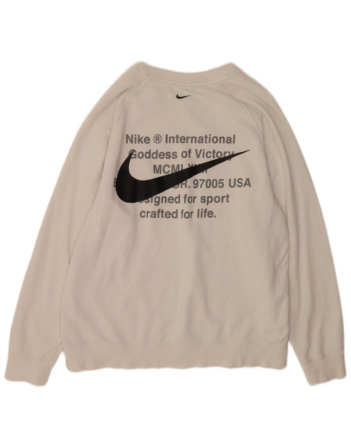 Nike grafisk sweatshirt til mænd XL Hvid bomuld