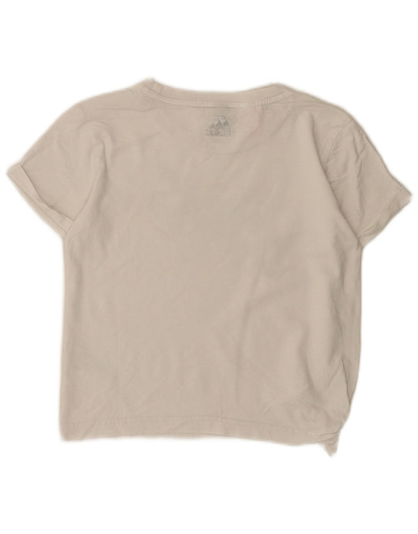 Adidas piger grafisk t-shirt top 11-12 år hvid bomuld