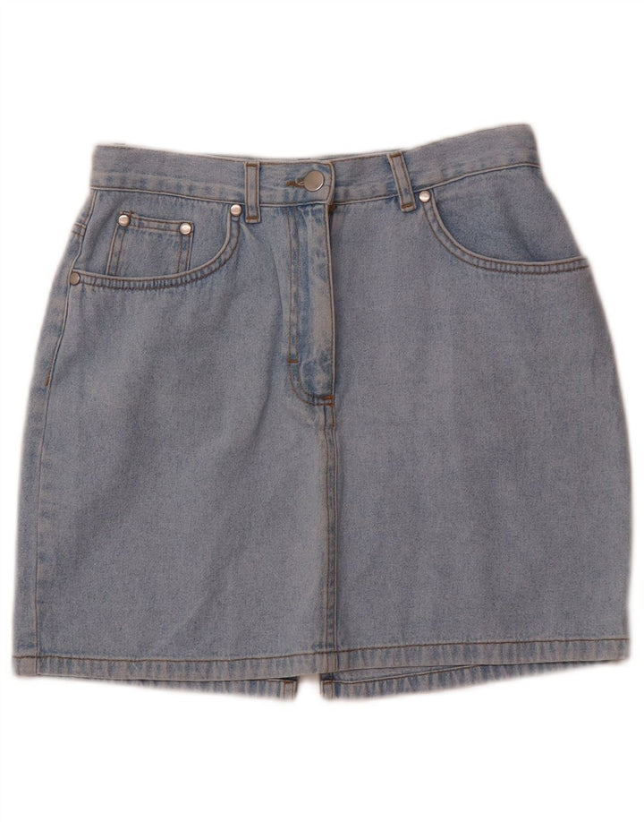 Duty Free Dame Mini Denim Nederdel UK 12 Medium W26 Blå Bomuld