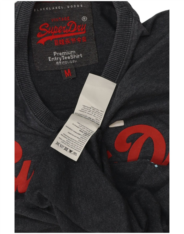 Superdry Herre grafisk T-shirt Top mellemgrå bomuld