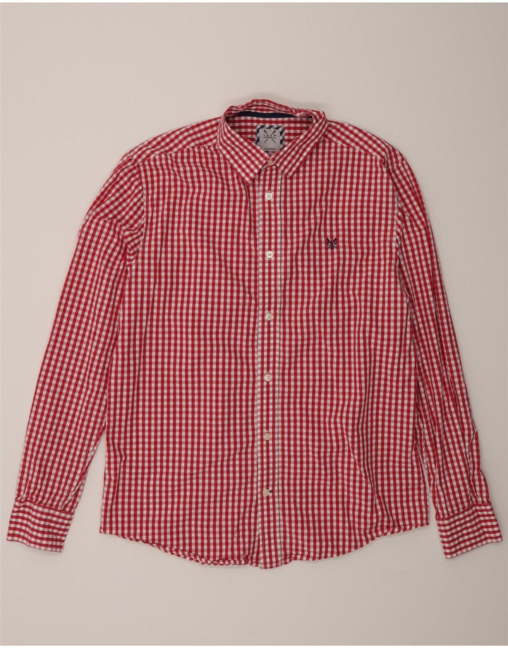 Crew Clothing Herre Classic Fit Shirt Medium Red Gingham Cotton