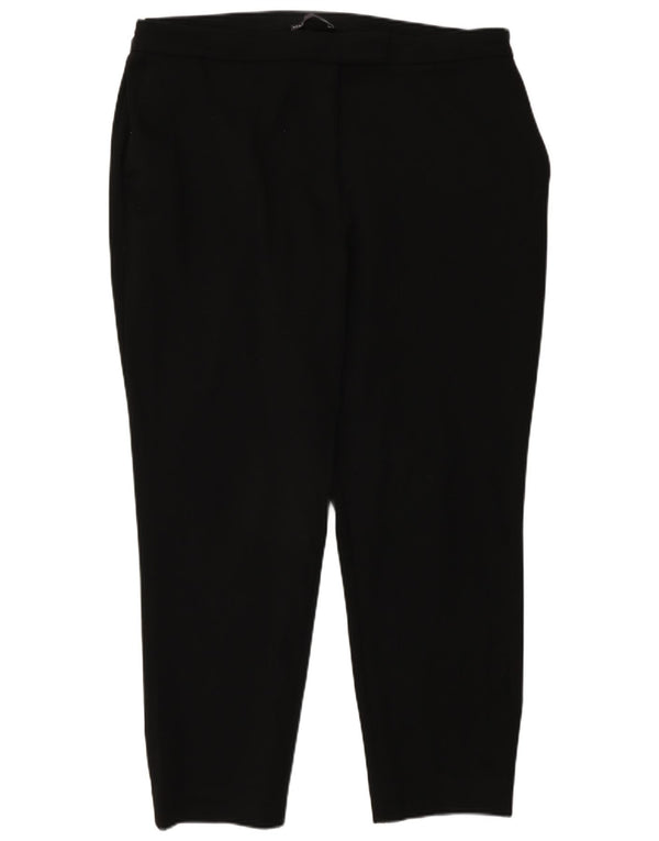 Marks & Spencer Dame Slim Cropped Trousers UK 20 2XL W40 L27 Sort