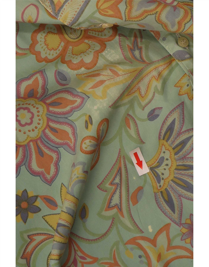 Belfe Herre kortærmet skjorte Medium Green Floral