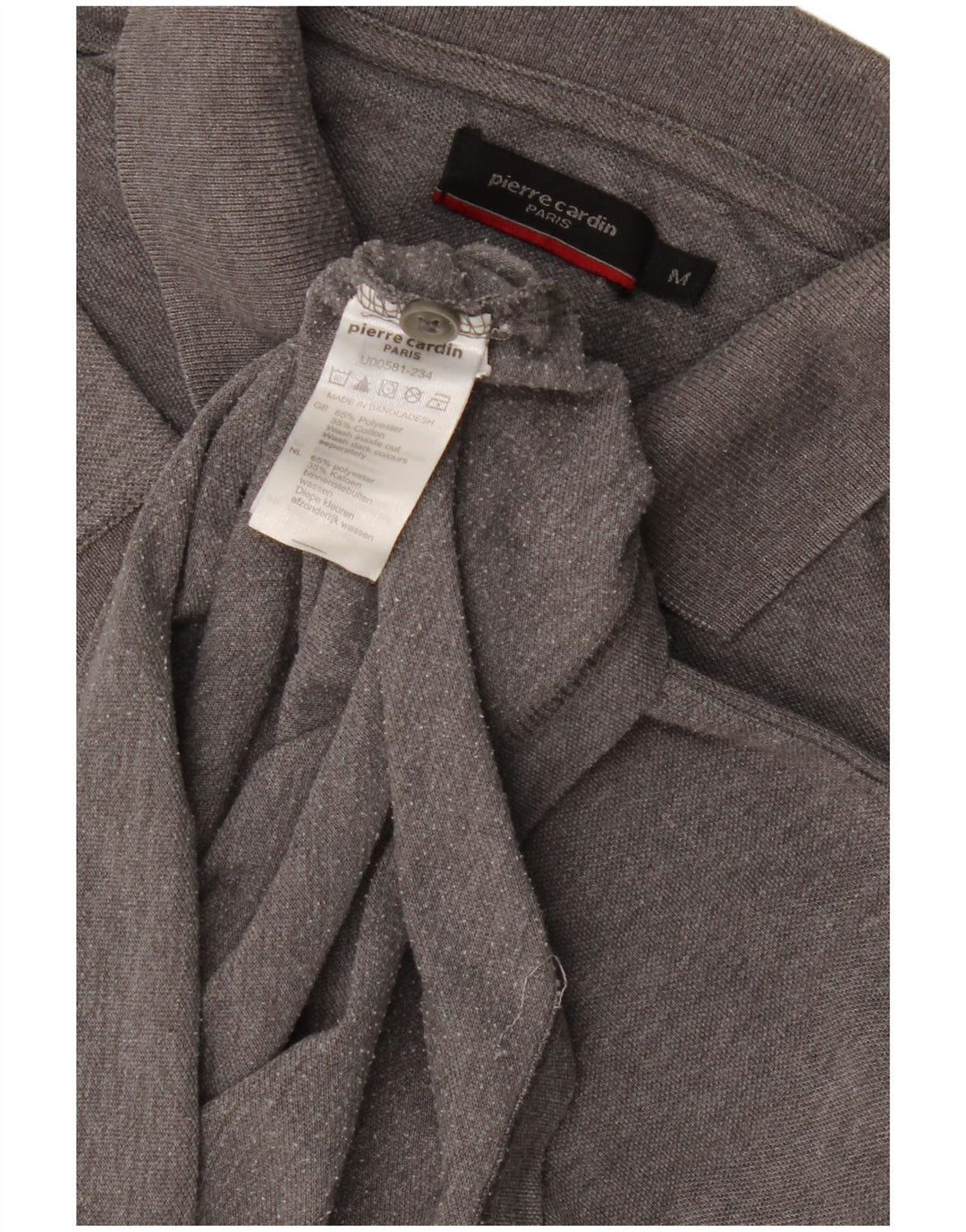 Pierre Cardin herre poloshirt mellemgrå polyester