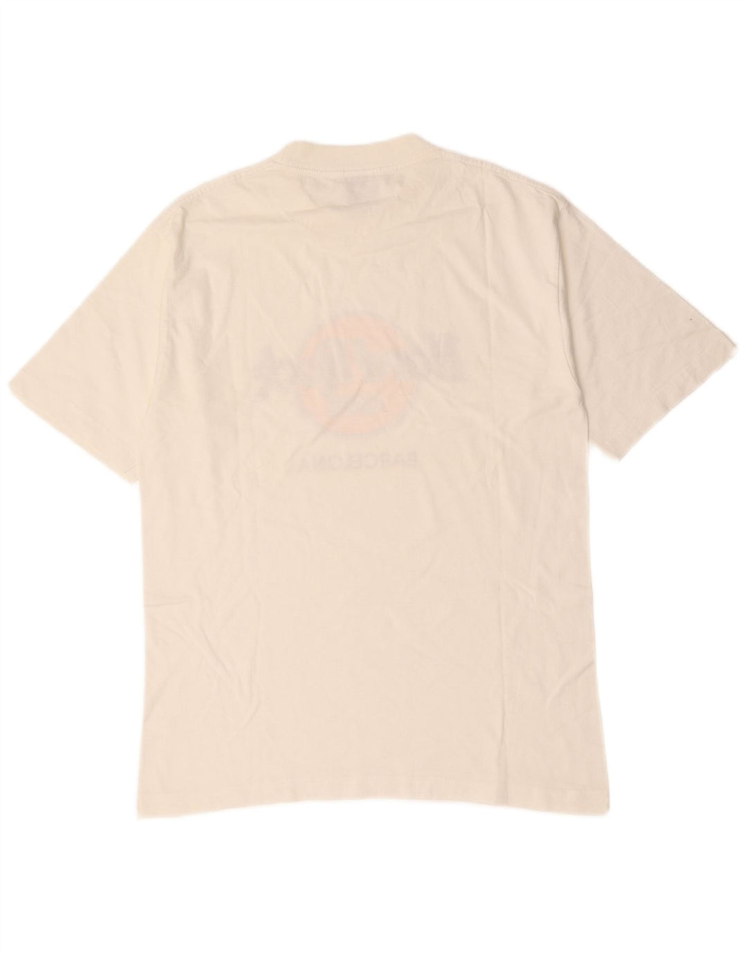 Hard Rock Cafe Herre Barcelona Grafisk T-Shirt Top Medium Hvid Bomuld