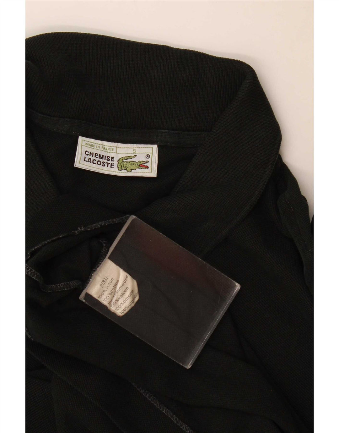 Lacoste Herre Polo Shirt Størrelse 5 Large Sort Bomuld