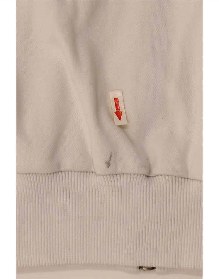 Adidas Graphic Tracksuit Top Jacket UK 10 Small White Colourblock