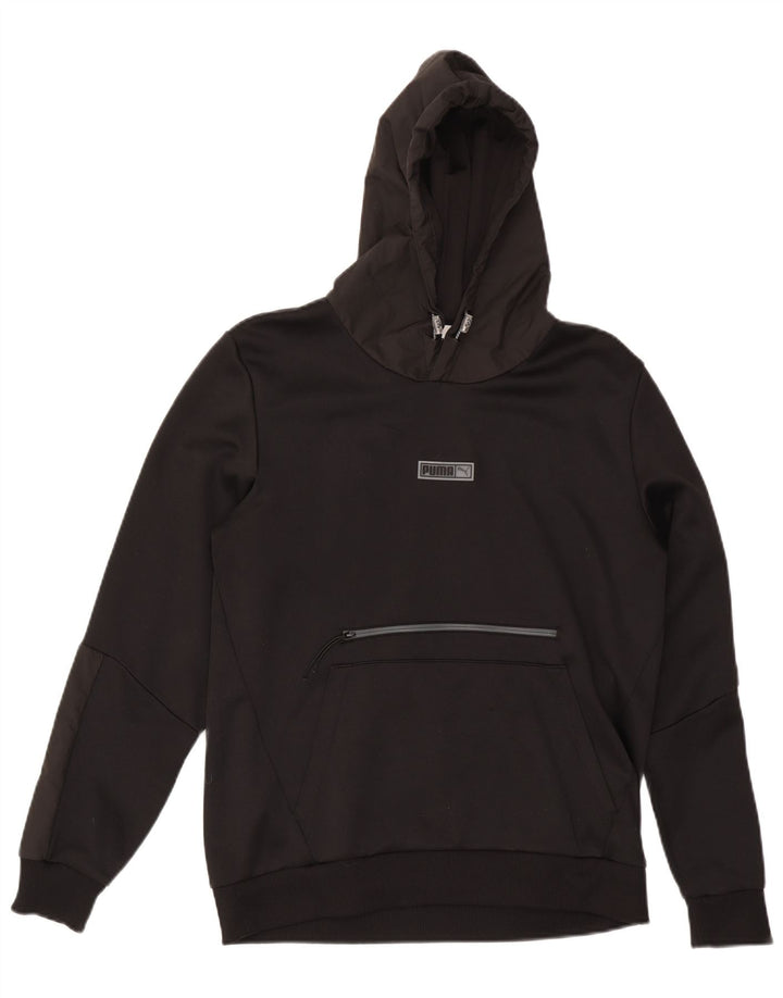 PUMA Mens Hoodie Jumper Medium Black Polyester