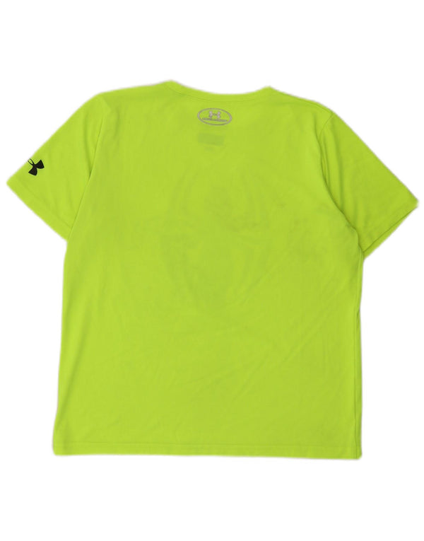 Under Armour Boys Heat Gear Grafisk T-Shirt Top 13-14 år XL Grøn