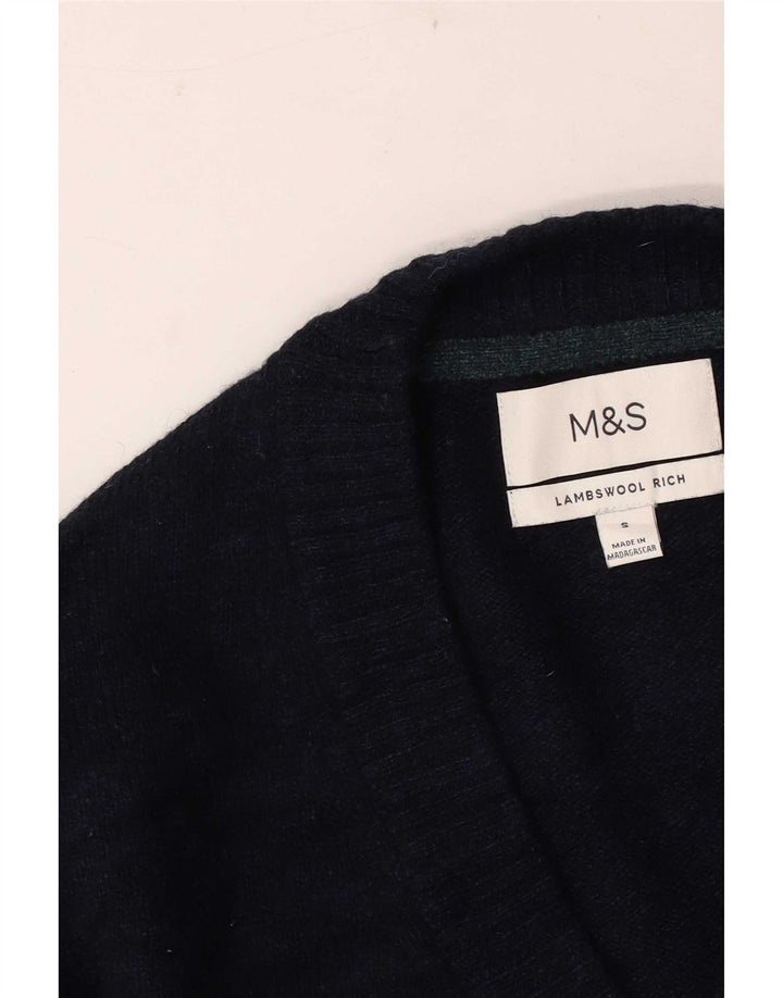 Marks & Spencer Herre Cardigan Sweater Small Navy Blue