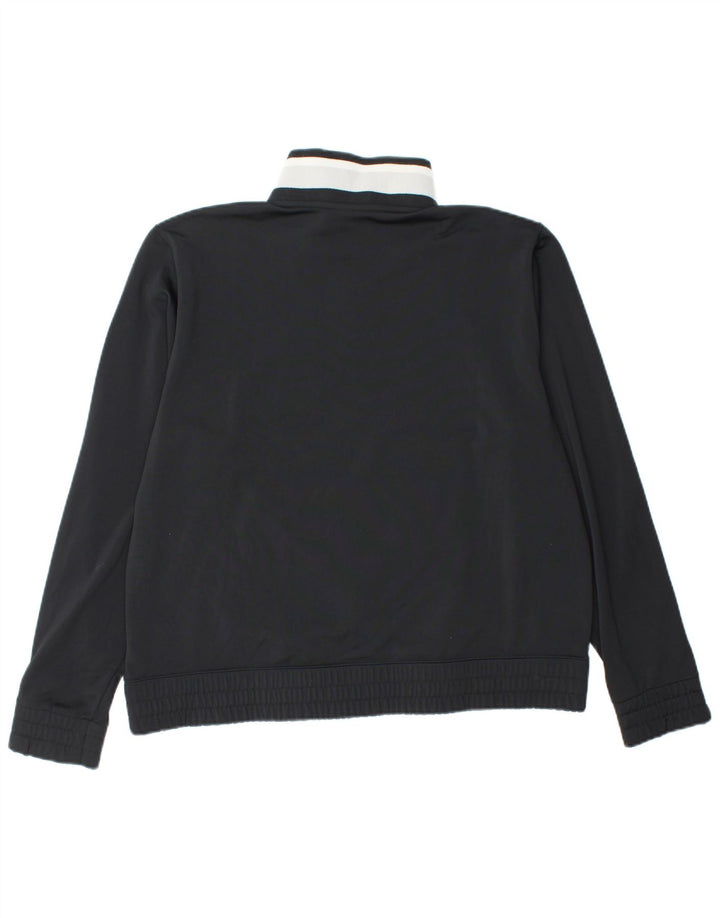 NIKE Womens Tracksuit Top Jacket UK 16 Large Black Polyester