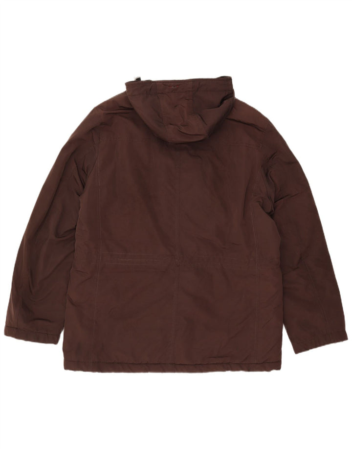Napapijri Herre Hooded Utility Jacket UK 40 Large Brown Polyester