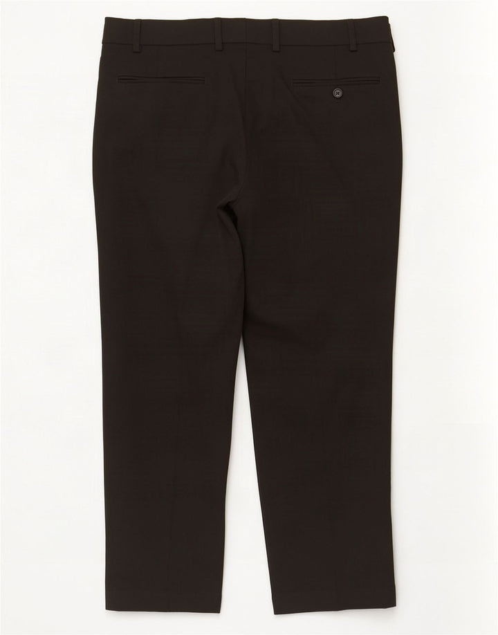 Marks & Spencer Herre Slim Cropped Trousers W38 L25 Sort Polyester