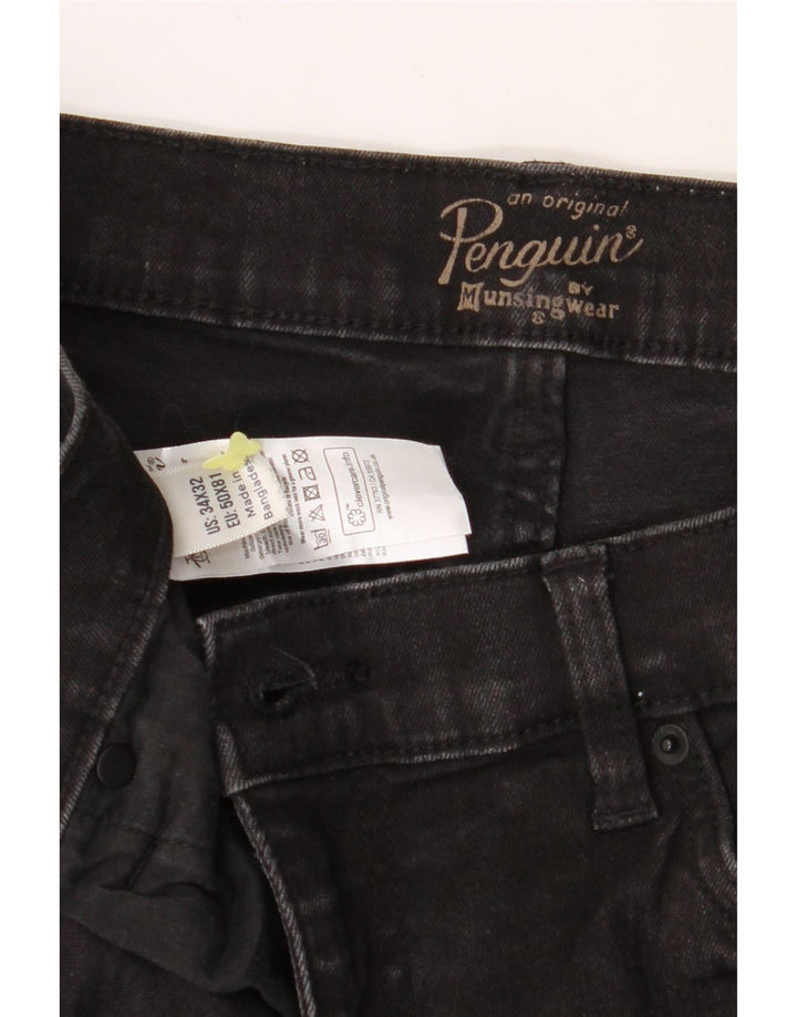 PENGUIN Mens Slim Jeans  W34 L32 Black Cotton Vintage Penguin and Second-Hand Penguin from Messina Hembry 