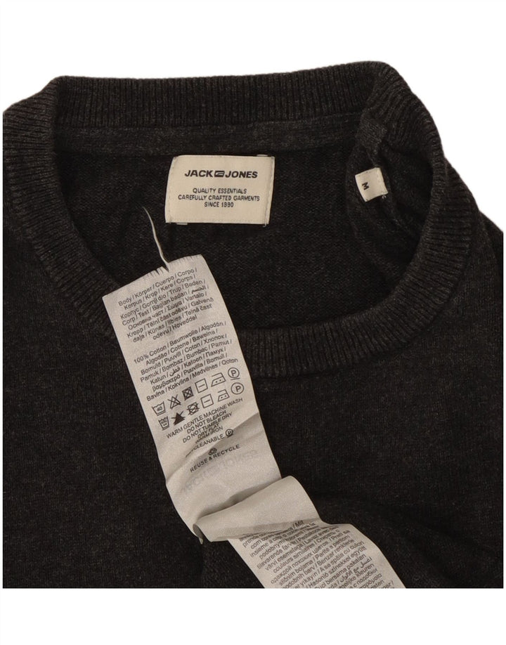Jack & Jones Herre sweater med rund hals, mellemgrå bomuld