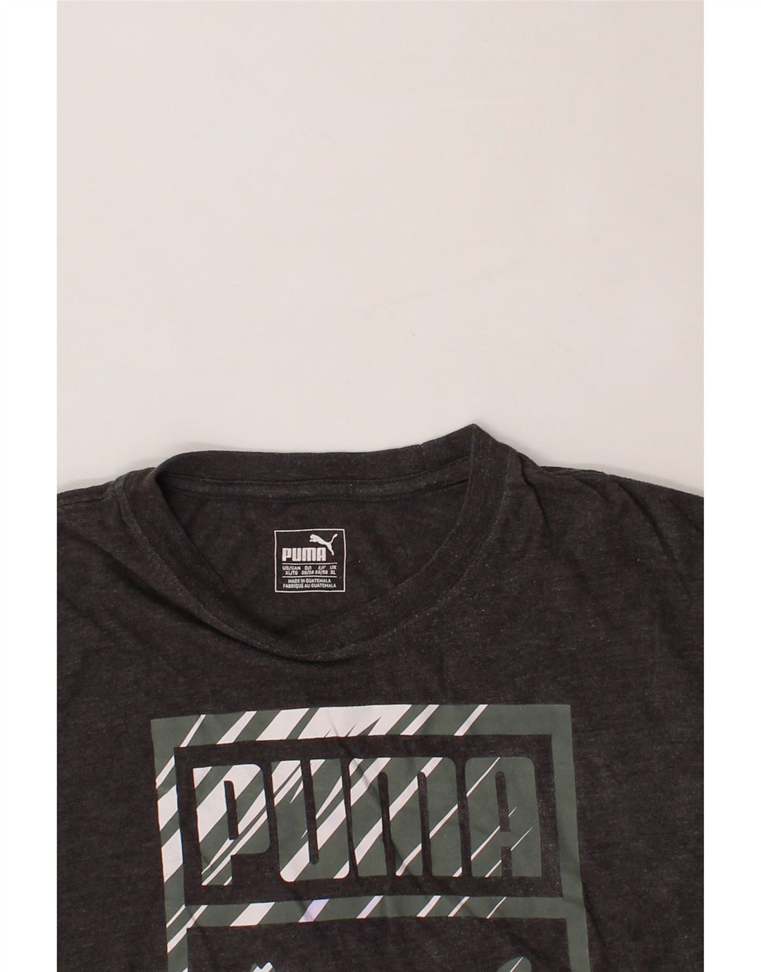 PUMA Mens Graphic T-Shirt Top XL Grey Vintage Puma and Second-Hand Puma from Messina Hembry 