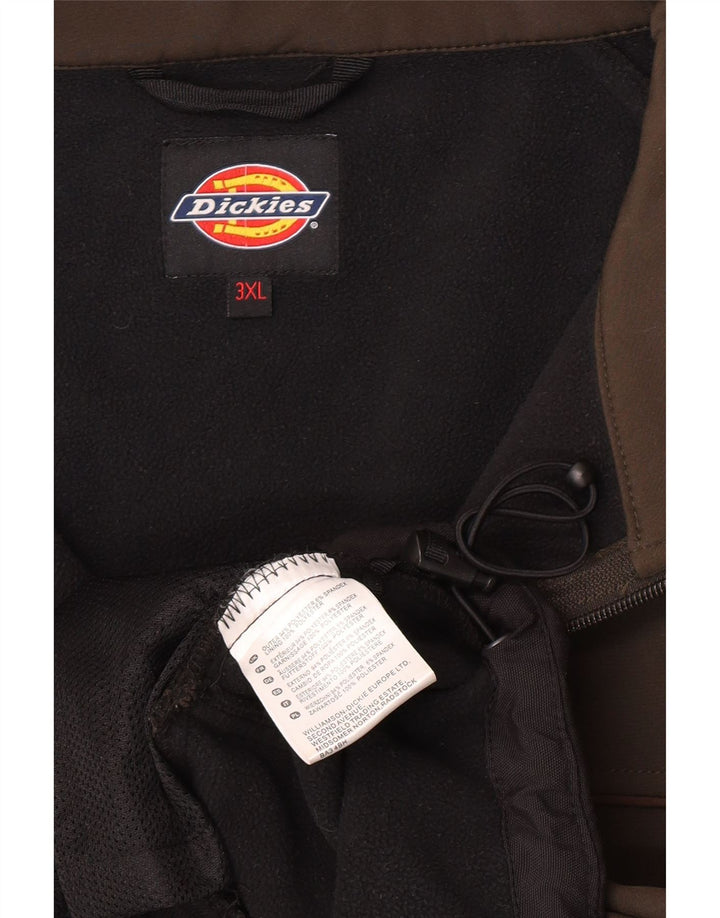 Dickies Herre Windbreaker Jacket UK 46 3XL Khaki Colourblock Polyester