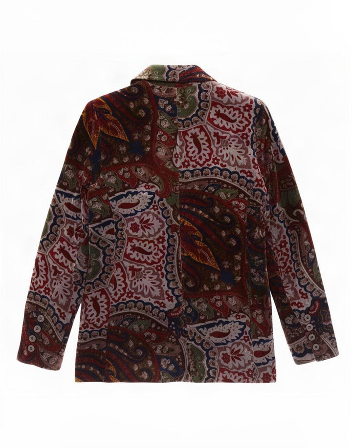 Zara Dame 1-knaps blazerjakke UK14 Medium Flerfarvet Paisley