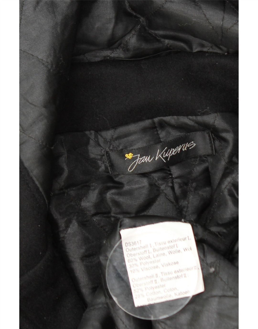 Vintage Dame Hooded Duffel Coat UK 14 Large Black Wool