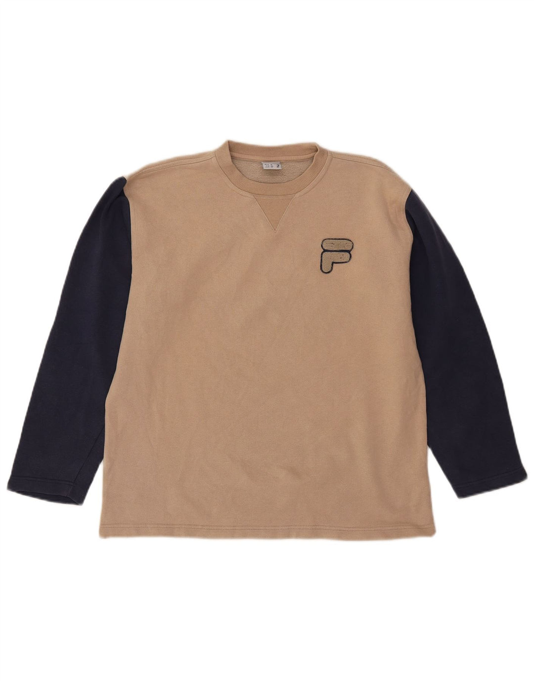 Fila Boys Graphic Sweatshirt Jumper 13-14 år Stor Beige Colourblock