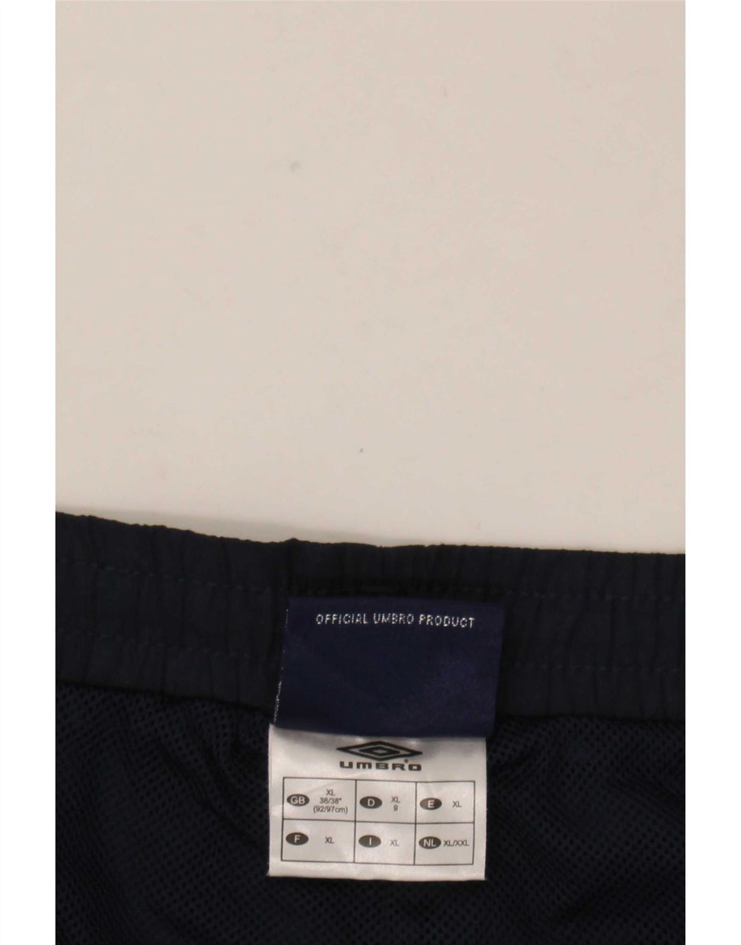 Umbro Herre Graphic Bermuda Sport Shorts XL Navy Blue Polyester