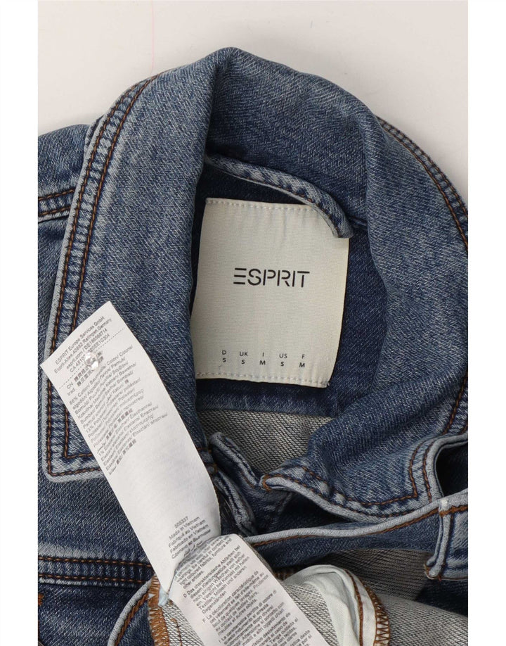 Esprit Dame Denim Jacket UK 10 Small Blue Cotton