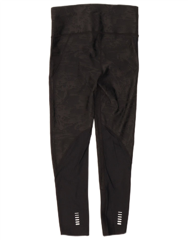 UNDER ARMOR Womens Heat Gear Leggings UK 10 Small Grey Camouflage