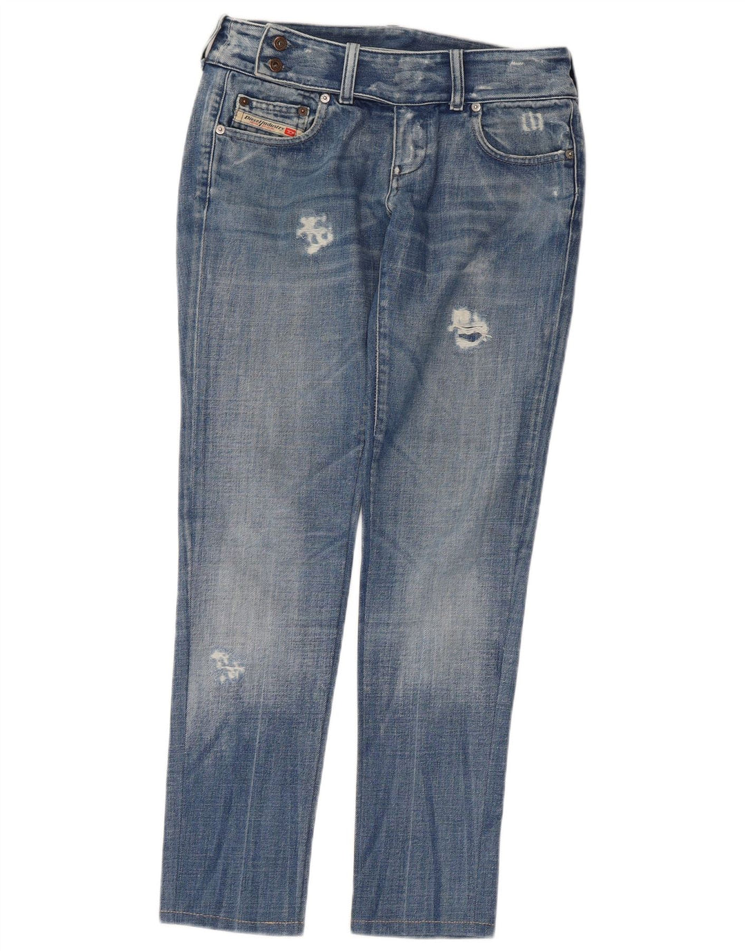 Diesel Dame Distressed Slim Jeans W30 L29 Blå