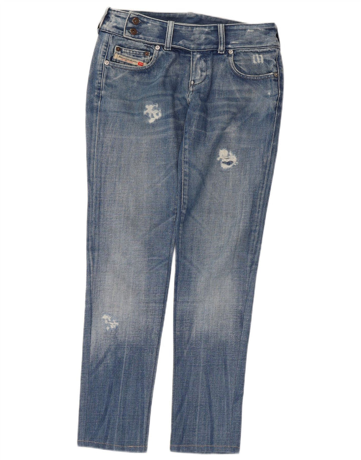 Diesel Dame Distressed Slim Jeans W30 L29 Blå